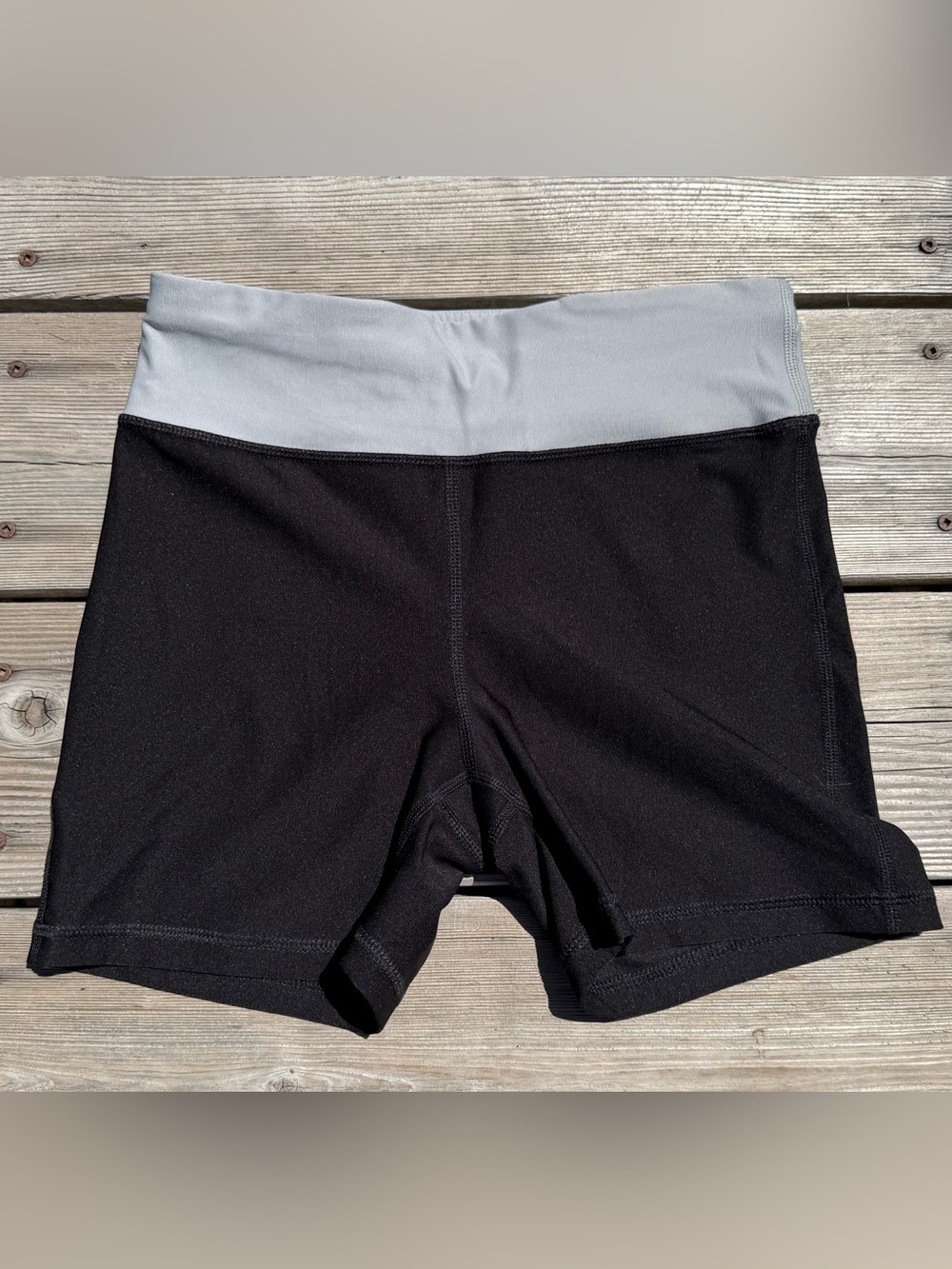 Athletic Works Black Shorts with Light Gray Waistband